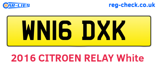 WN16DXK are the vehicle registration plates.