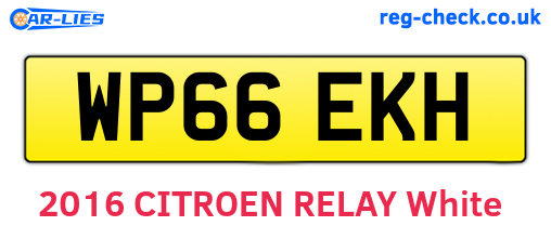 WP66EKH are the vehicle registration plates.