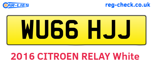 WU66HJJ are the vehicle registration plates.