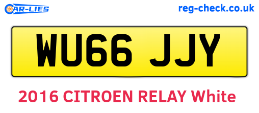 WU66JJY are the vehicle registration plates.