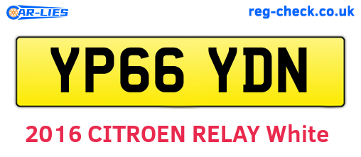 YP66YDN are the vehicle registration plates.