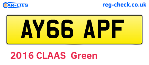 AY66APF are the vehicle registration plates.