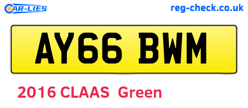 AY66BWM are the vehicle registration plates.