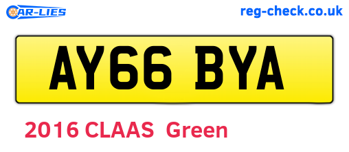 AY66BYA are the vehicle registration plates.