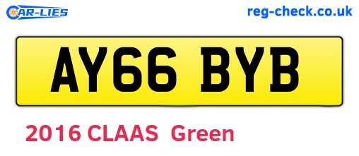 AY66BYB are the vehicle registration plates.