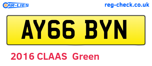 AY66BYN are the vehicle registration plates.