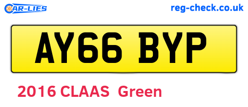 AY66BYP are the vehicle registration plates.