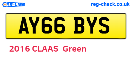 AY66BYS are the vehicle registration plates.