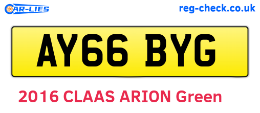 AY66BYG are the vehicle registration plates.