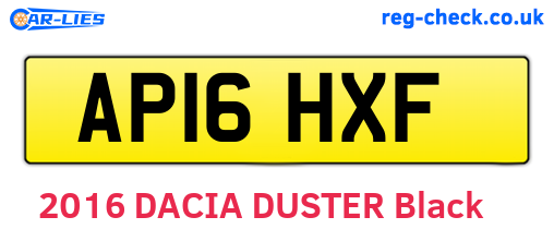 AP16HXF are the vehicle registration plates.
