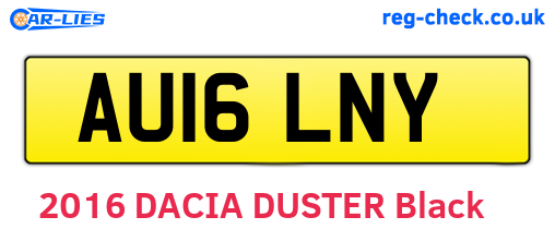 AU16LNY are the vehicle registration plates.