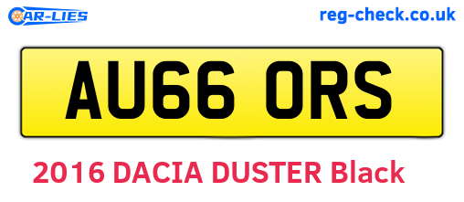 AU66ORS are the vehicle registration plates.