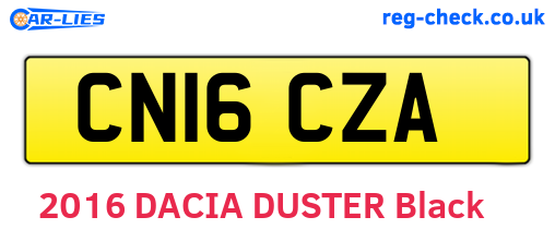 CN16CZA are the vehicle registration plates.