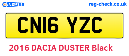 CN16YZC are the vehicle registration plates.