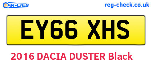 EY66XHS are the vehicle registration plates.