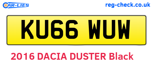 KU66WUW are the vehicle registration plates.