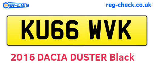 KU66WVK are the vehicle registration plates.