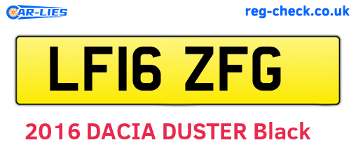 LF16ZFG are the vehicle registration plates.