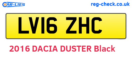 LV16ZHC are the vehicle registration plates.