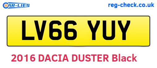 LV66YUY are the vehicle registration plates.
