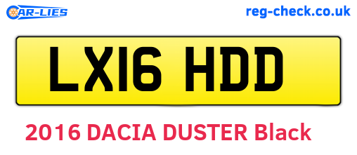 LX16HDD are the vehicle registration plates.