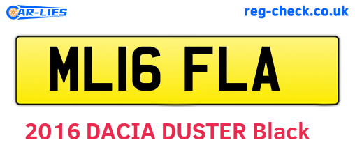 ML16FLA are the vehicle registration plates.