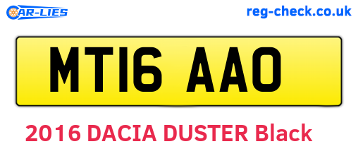 MT16AAO are the vehicle registration plates.