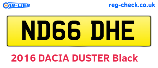 ND66DHE are the vehicle registration plates.