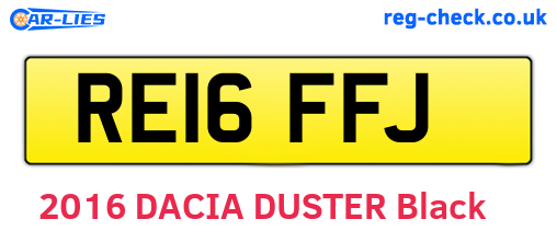 RE16FFJ are the vehicle registration plates.