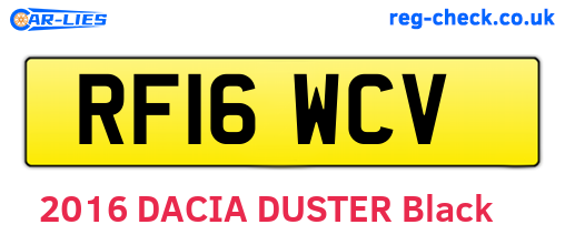 RF16WCV are the vehicle registration plates.
