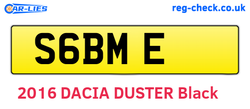 S6BME are the vehicle registration plates.