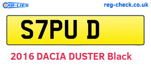 S7PUD are the vehicle registration plates.