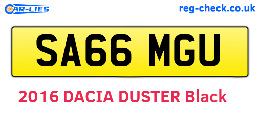 SA66MGU are the vehicle registration plates.