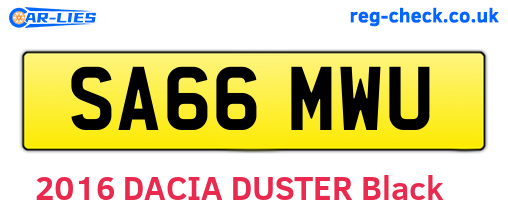 SA66MWU are the vehicle registration plates.