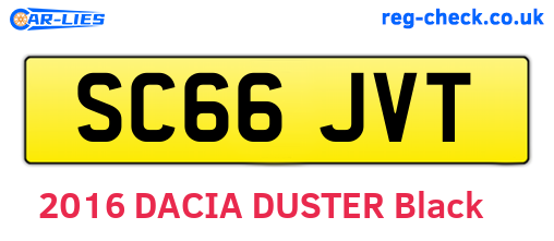 SC66JVT are the vehicle registration plates.