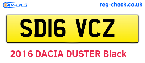 SD16VCZ are the vehicle registration plates.