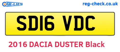 SD16VDC are the vehicle registration plates.