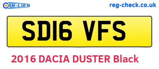 SD16VFS are the vehicle registration plates.