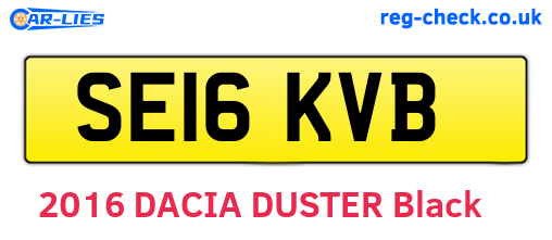 SE16KVB are the vehicle registration plates.