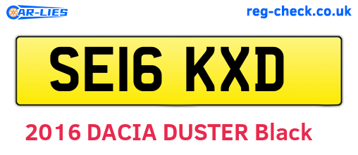 SE16KXD are the vehicle registration plates.