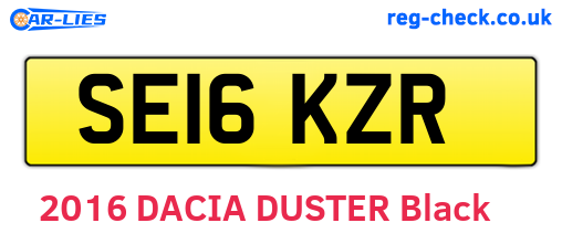 SE16KZR are the vehicle registration plates.