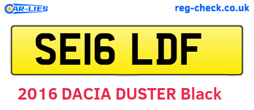 SE16LDF are the vehicle registration plates.