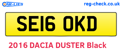 SE16OKD are the vehicle registration plates.