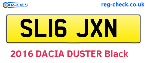 SL16JXN are the vehicle registration plates.