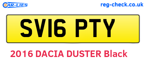 SV16PTY are the vehicle registration plates.