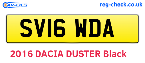 SV16WDA are the vehicle registration plates.