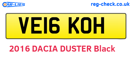 VE16KOH are the vehicle registration plates.