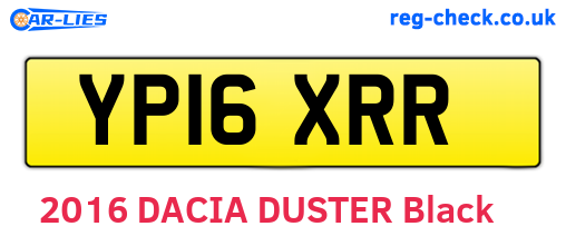 YP16XRR are the vehicle registration plates.