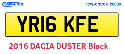 YR16KFE are the vehicle registration plates.