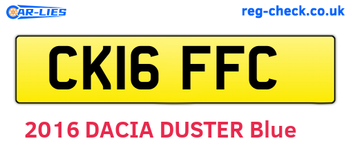 CK16FFC are the vehicle registration plates.